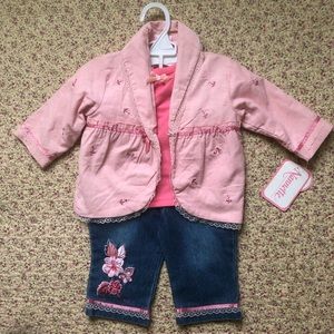 12 months 3pc Baby Girl Outfit